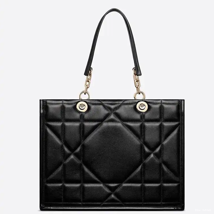 Dior Black Calfskin Tote Essential Archicannage 0505